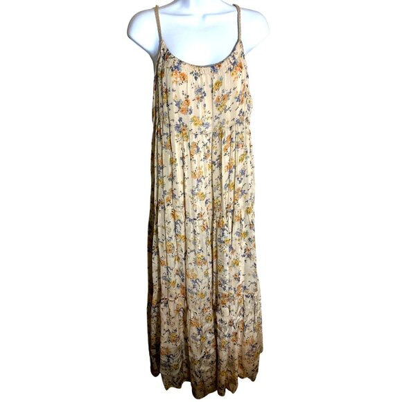Elegant Italian Floral Maxi Dress Elena Baldi Small Whimsy Coquette Romantic - Picture 1 of 12